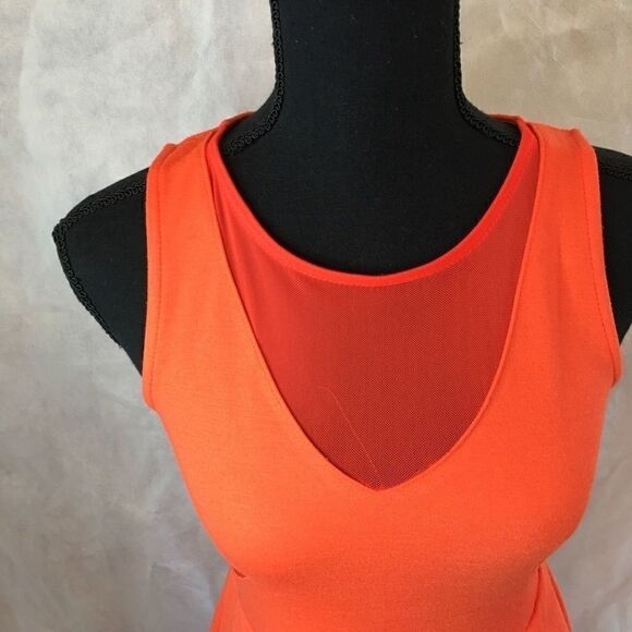 Soprano sz m orange dress cutout with lace - Picture 2 of 7